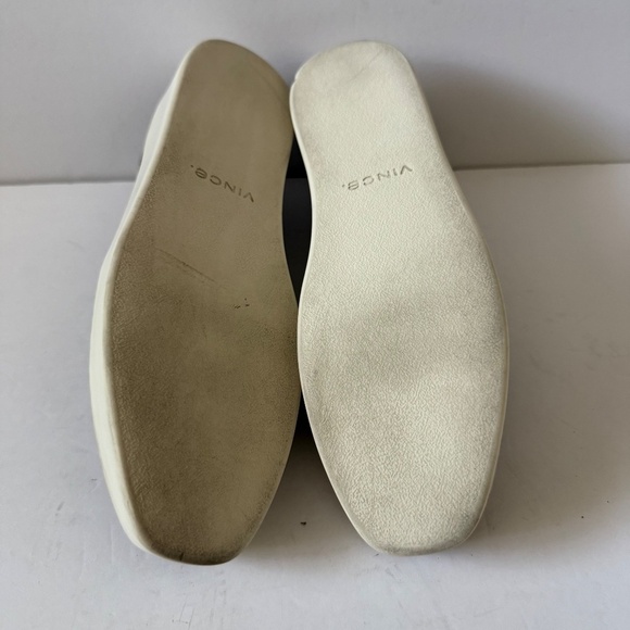 VINCE Saxon Olive Green Suede Leather Slip-On Platform Sneakers Size 8 - Picture 11 of 12